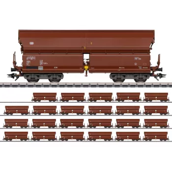 Märklin 000730 H0 Σετ 24 τεμαχίων βαγονιών με συρόμενη οροφή Tals 968 DB εποχή IV AC