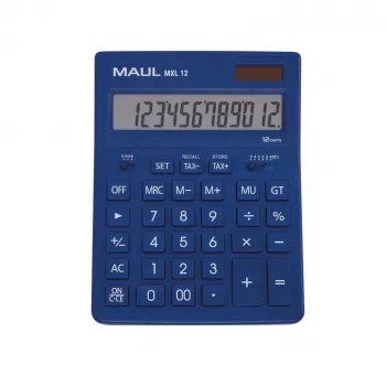 Maul MXL 12 επιτραπέζια αριθμομηχανή γαλάζιο 12 ψηφίων μπαταρία & ηλιακή 7267034