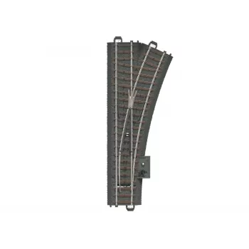 Märklin H0 C-Gleis δεξιά διακλάδωση 188,3 mm με υπόστρωμα (24612)