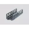 Märklin 07262 γέφυρα πλέγματος για HO μοντέλα σιδηροδρόμων – γκρι πλαστικό κιτ για μονή γραμμή, μήκος 360 mm