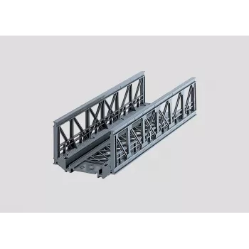 Märklin 07262 γέφυρα πλέγματος για HO μοντέλα σιδηροδρόμων – γκρι πλαστικό κιτ για μονή γραμμή, μήκος 360 mm
