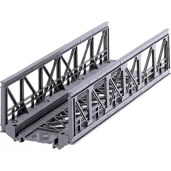 Märklin 07262 γέφυρα πλέγματος για HO μοντέλα σιδηροδρόμων – γκρι πλαστικό κιτ για μονή γραμμή, μήκος 360 mm