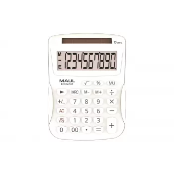 MAUL ECO MJ 555 επιτραπέζια αριθμομηχανή λευκό 12 ψηφίων Dual Power 7263502