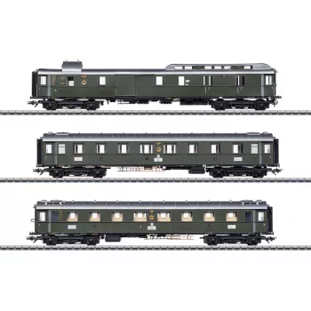 Märklin 42490 H0 σετ 3 βαγονιών ταχυδρομικών επιβατικών βαγονιών PwPost4ü-28 της DRG