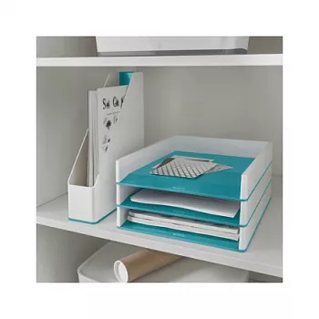 LEITZ WOW Duo Colour Θήκη Εγγράφων A4 Παγόμπλε/Λευκό 5361-10-51