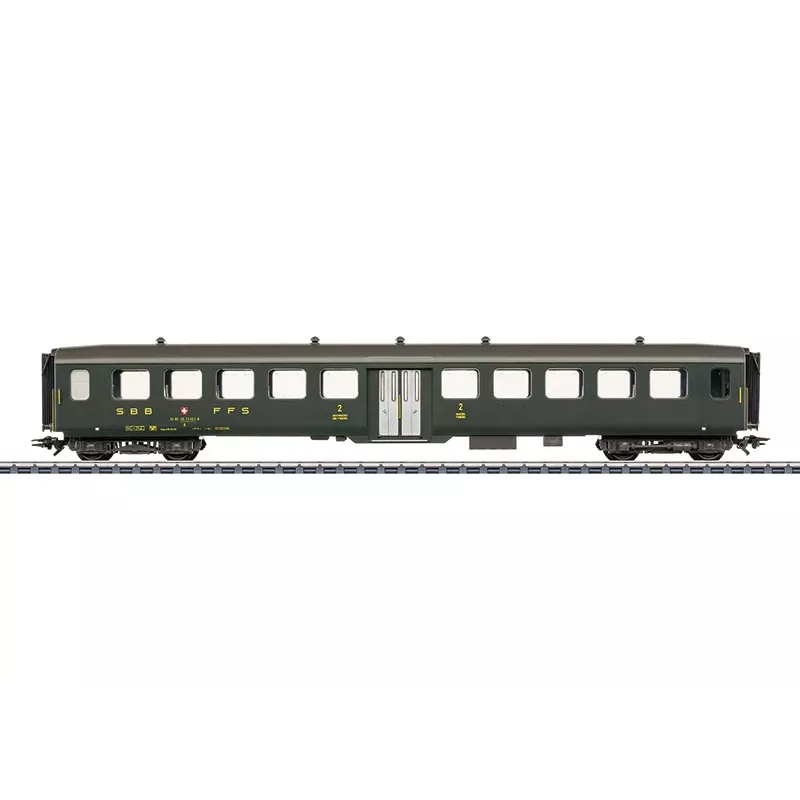 Märklin 043383 H0 Ελαφρύ Βαγόνι Χάλυβα 2ης Θέσης SBB