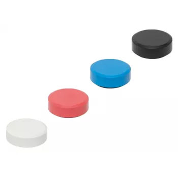 MAULpro Recycling Στρογγυλοί μαγνήτες, 29 mm x 11 mm, σετ 20 τεμ. (λευκό, κόκκινο, μπλε, μαύρο) 6177399