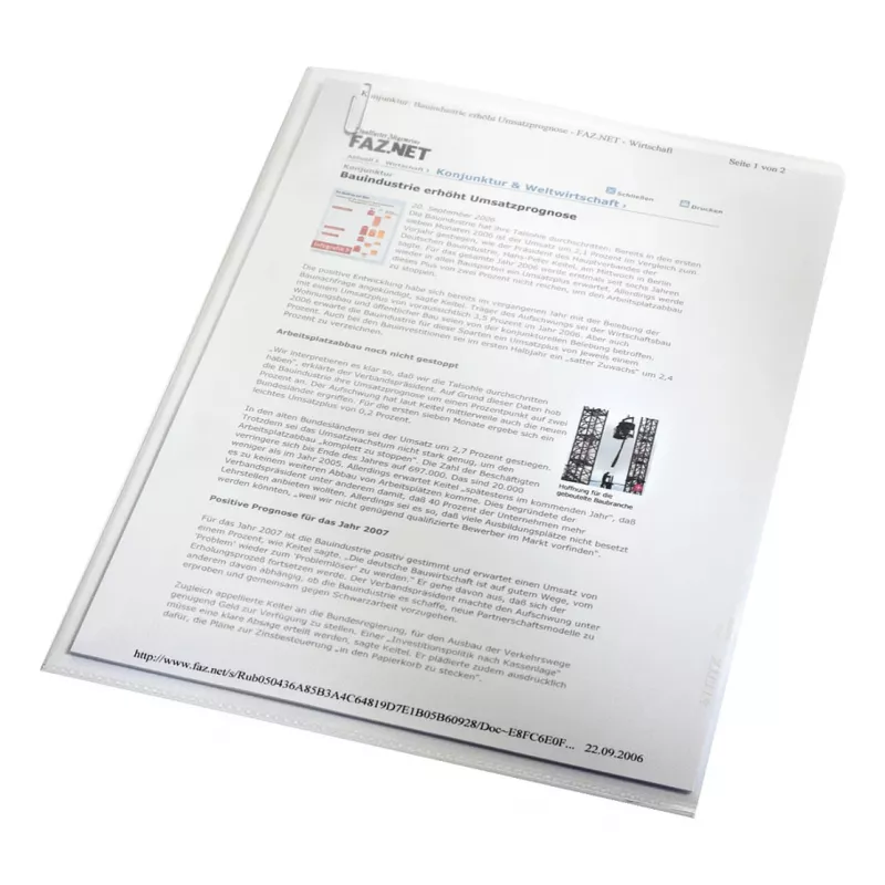 Leitz A4 Θήκες Εγγράφων, 0,13 mm PP, πράσινο, συσκευασία 100 τεμ. 40000055