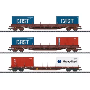 Märklin 47119 H0 Σετ 3 Βαγονιών Container της SNCB