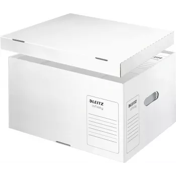 Leitz 61040000 Infinity Αρχειοθήκη Container, Λευκό, συσκευασία 10 τεμ., A4/Folio, στοιβαζόμενο, Χαρτόνι Ανακύκλωσης