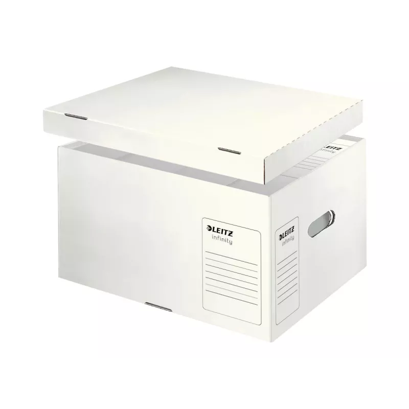 Leitz 61040000 Infinity Αρχειοθήκη Container, Λευκό, συσκευασία 10 τεμ., A4/Folio, στοιβαζόμενο, Χαρτόνι Ανακύκλωσης