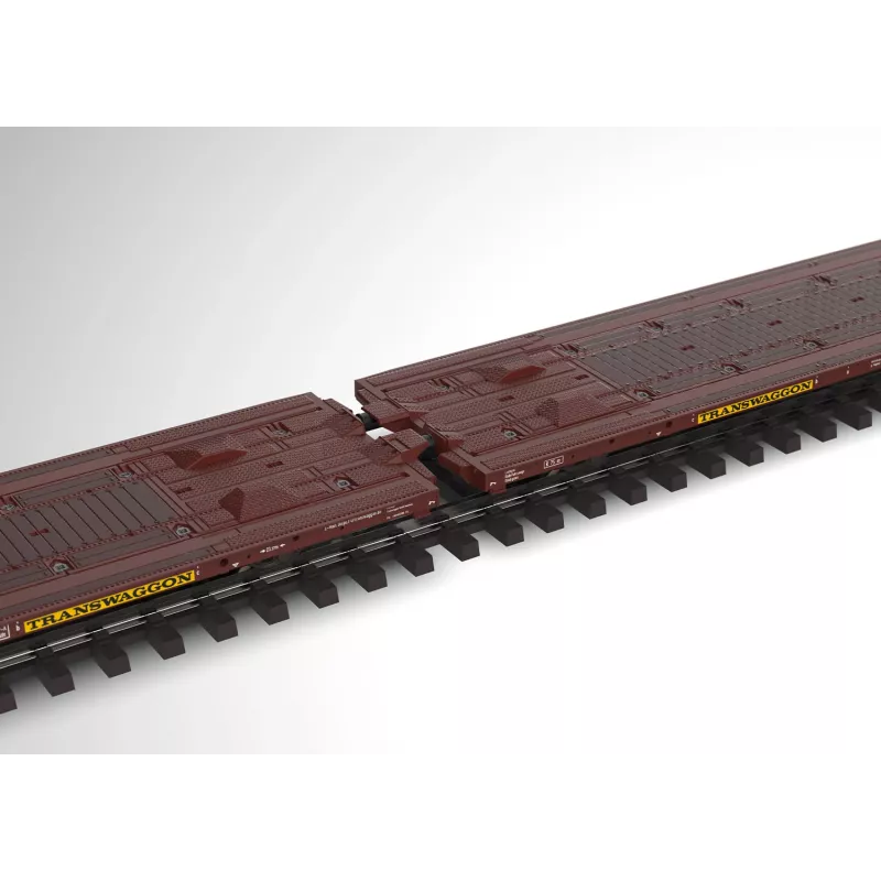 Märklin 47430 H0 Ζεύγος Πλατφόρμων Laads 800B της Transwaggon GmbH
