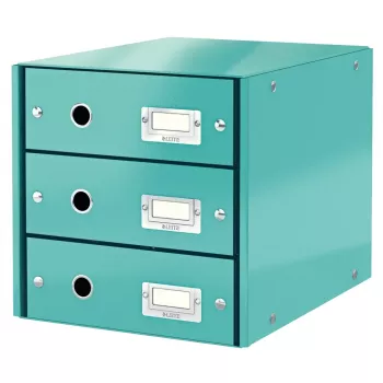 Leitz Click & Store Σετ Συρταριών Τιρκουάζ 3 Συρτάρια A4 6048-00-51