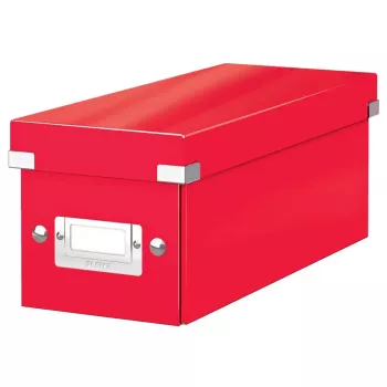 Leitz Click & Store WOW κουτί αποθήκευσης CD/DVD 160 δίσκοι κόκκινο χαρτόνι (60410026)