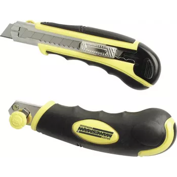 Brüder Mannesmann γενικός κόφτης με Softgrip, αυτόματη ρύθμιση λεπίδας, λεπίδα θραύσης 18 mm, 60100