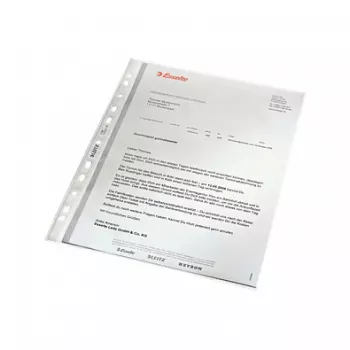 LEITZ 47960000 Θήκη με διάτρηση A4, πολυπροπυλένιο 0,07 mm, διαφανές, συσκευασία 100 τεμ.