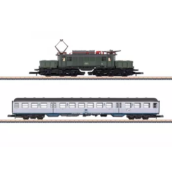 Märklin 81221 Z-Gauge Σετ τρένου - 175 χρόνια Geislinger Steige DB Baureihe 50 Ατμομηχανή με 3 βαγόνια εμπορευμάτων, γραμμή και χειριστήριο