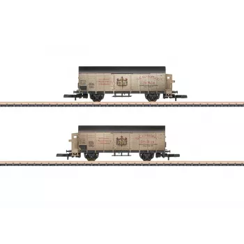 Märklin 82553 Z-Spur Σετ 2 τεμ. σκεπαστά βαγόνια εμπορευμάτων Kessler Sekt-Transport DRG