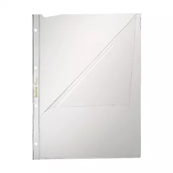 Leitz 4744-0000 Διαφανής θήκη εγγράφων PVC A4, 2 οπές, συσκευασία 50 τεμ.