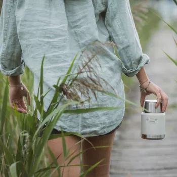 THERMOS ICON Θερμοδοχείο μπεζ 0,47 L Μονωμένο δοχείο ανοξείδωτου χάλυβα με πτυσσόμενο κουτάλι 4120323047