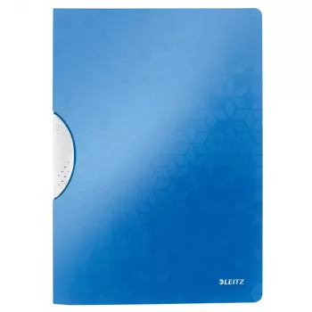 LEITZ WOW ColorClip A4 Κλιπ συγκράτησης, μεταλλικό μπλε με ανάγλυφη επιφάνεια 3D, ανοιχτό γκρι εσωτερικό, χωρητικότητα 30 φύλλων 4185-00-36