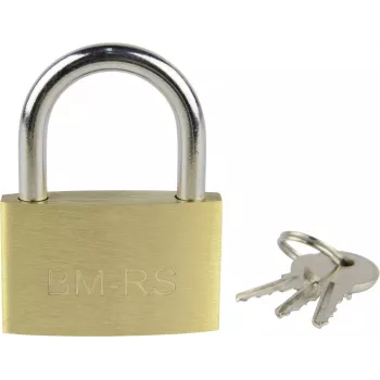 Brüder Mannesmann Ορειχάλκινο λουκέτο 38 mm με κλειδί M413-40 Χρυσό-Κίτρινο