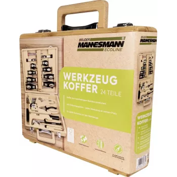 BRÜDER MANNESMANN MAN 29001 Σετ εργαλείων 24 τεμ. σε θήκη μπαμπού M29001