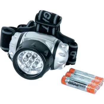 BRÜDER MANNESMANN Φακός κεφαλής LED, περιστρεφόμενος, με 7 LED σε συσκευασία blister, 3 επίπεδα φωτεινότητας: 1, 3 ή 7 LED, 1 τεμ. (M30640)
