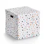 Zeller Dots Λευκό κουτί αποθήκευσης με πουά 33,5 x 33 x 32 cm 14476