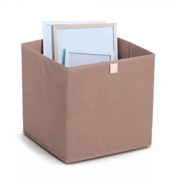 Zeller Κυβικό κουτί αποθήκευσης Mocca 32 x 32 x 32 cm με καπάκι και λαβή 14541