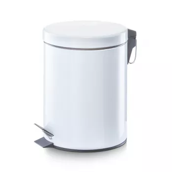 Zeller Kick Κάδος απορριμμάτων με ποδομοχλό 5 L λευκό 18700