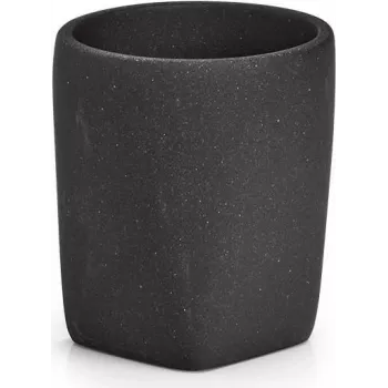 Zeller Present Dark Stone μαύρη αυτοστήριχτη θήκη οδοντόβουρτσας (18892)