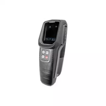 BRÜDER MANNESMANN M99945 πολυλειτουργικός ανιχνευτής για ξύλο, μέταλλο, ηλεκτροφόρα καλώδια και θερμοκρασία, μαύρο