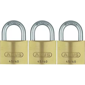 ABUS 82 Series σετ ορειχάλκινων λουκέτων, ομοιόκλειδα, σώμα 45 mm, συσκευασία 3 τεμ. 11825 8