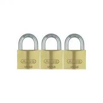 ABUS 82 Series σετ ορειχάλκινων λουκέτων, ομοιόκλειδα, σώμα 45 mm, συσκευασία 3 τεμ. 11825 8