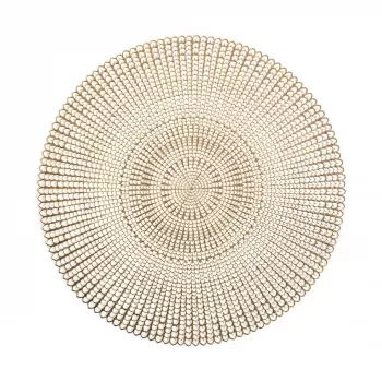 Zeller Σετ 6 τεμ. χρυσόχρωμα σουπλά με εγκοπές | 45 x 30 cm | PVC 27003