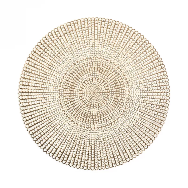 Zeller Σετ 6 τεμ. χρυσόχρωμα σουπλά με εγκοπές | 45 x 30 cm | PVC 27003