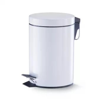 Zeller ποδοκίνητος κάδος απορριμμάτων 3 L, λευκό (18208)
