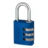 ABUS 145/30 λουκέτο αλουμινίου με συνδυασμό αριθμών, 3 ψηφία, μπλε