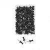 WEDO 54 201 μαύρες πινέζες, 100 τεμ., πάχος βελόνας 12 mm, διάμετρος κεφαλής 10 mm, διαφανές πλαστικό κουτί