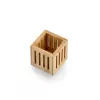 Zeller μπαμπού θήκη μολυβιών καφέ 8x8x8 cm 15201