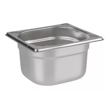 APS GN 1/6 δοχείο 176 x 162 x 100 mm, χρώμιο-νικέλιο ανοξείδωτο ατσάλι, ηλεκτρολυτικά γυαλισμένο, 2,1 L 81604