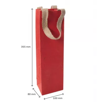 SIGEL Red Coco Χάρτινες τσάντες δώρου, 10 x 35,5 cm, συσκευασία 5 τεμ. (ET012)