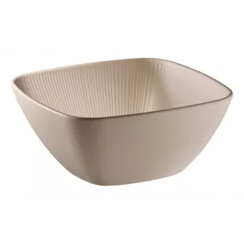 APS NERO τετράγωνος δίσκος σερβιρίσματος 250 x 250 mm Sand Melamin στοιβαζόμενος πλυντήριο πιάτων ανθεκτικός στη θερμότητα 85417