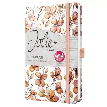 SIGEL Jolie Clover Blush A5 Σημειωματάριο με γραμμές, Hardcover, 174 σελίδες, Βερίκοκο/Κοραλί/Κόκκινο JN363