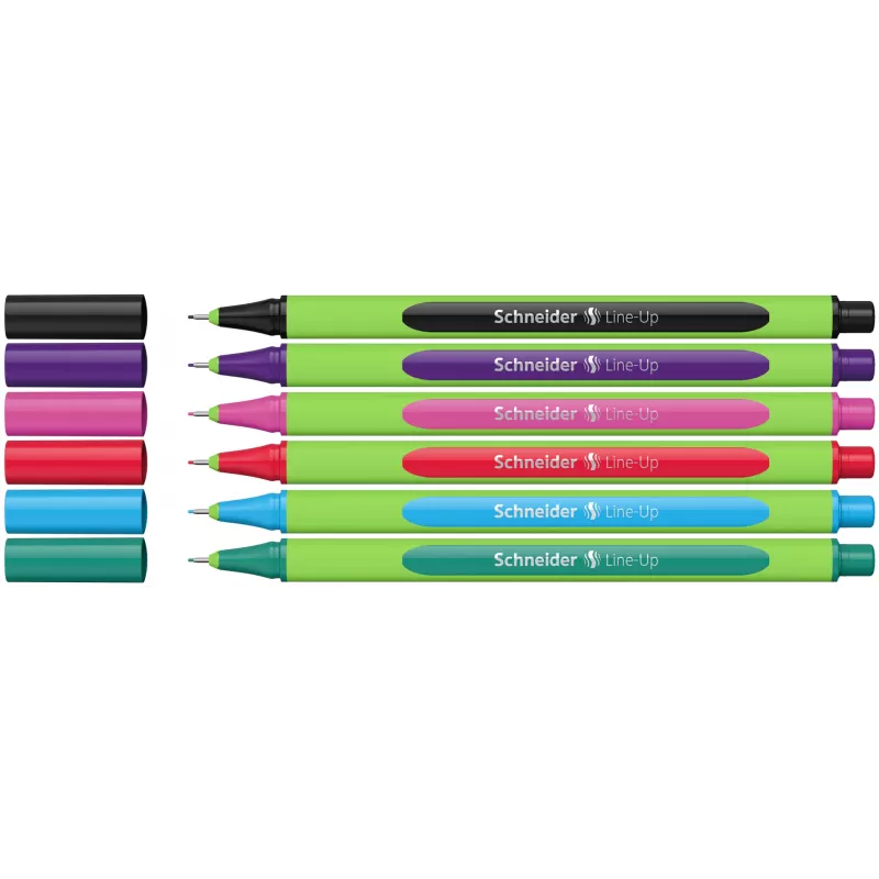 Schneider Line-Up Fineliner 0,4 mm διάφορα χρώματα, συσκευασία 6 τεμ. (5+1 δώρο) 191086