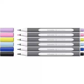Schneider Paint-It 070 Σετ μαρκαδόρων, 6 διαφορετικά χρώματα, μύτη 1 mm στρογγυλή, μελάνι με βάση το νερό, αεριζόμενο καπάκι ασφαλείας ML07010502