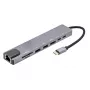 E+P USB-C πολυπροσαρμογέας 8-in-1 MPA8 μαύρο/ασημί