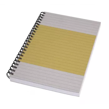 SIGEL Quicknote Έντονο κίτρινο σημειωματάριο A5 με γραμμές, κίτρινο/γκρι μαλακό εξώφυλλο, 160 σελίδες, SN500