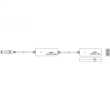 E+P Καλώδιο επέκτασης USB 3.0 ενεργό 10m μαύρο CC380/10 874110